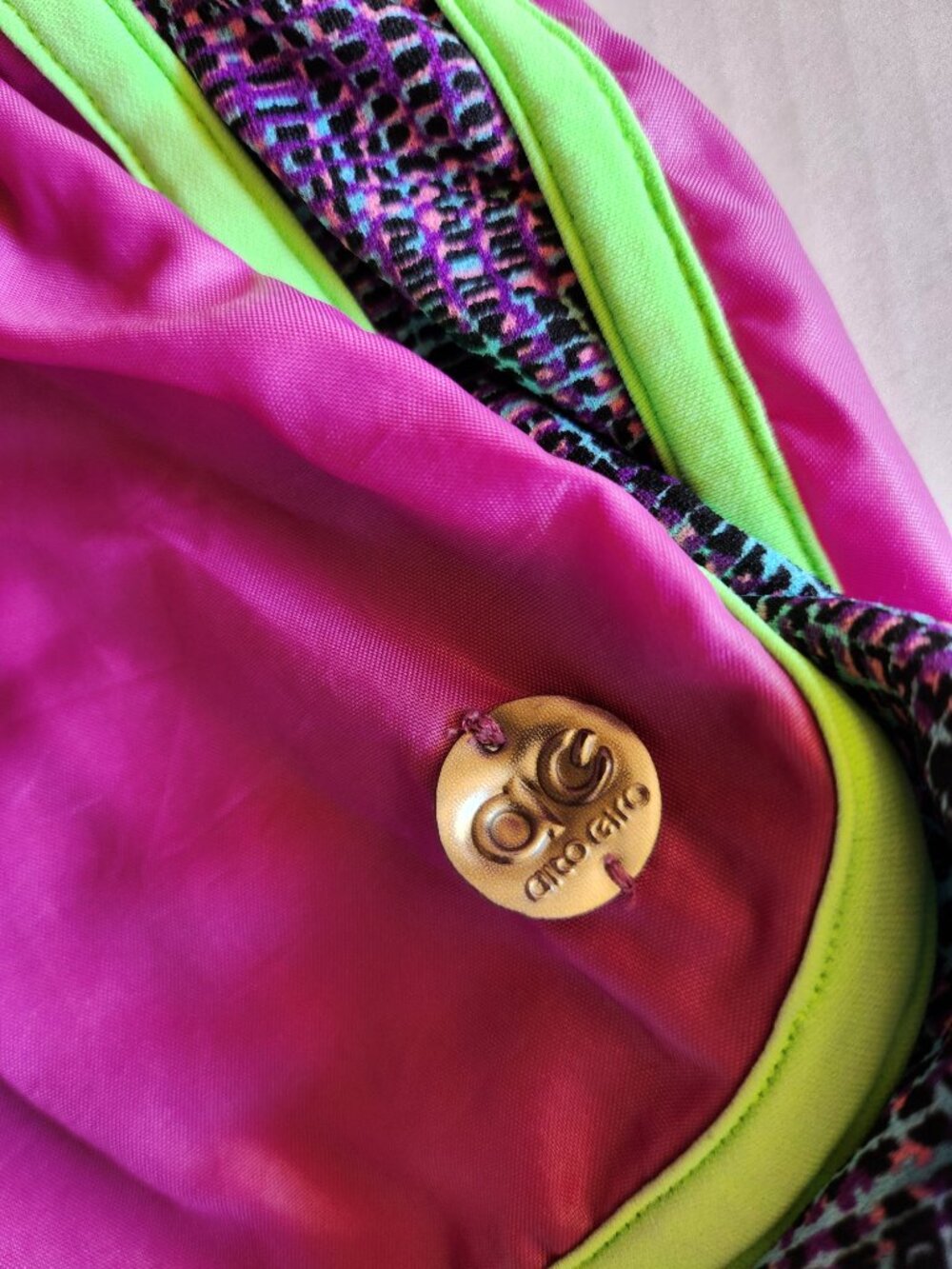 Alto Giro Brazil Athletic Layered Running Shorts Purple Neon Green Trim Size S - Picture 3 of 13